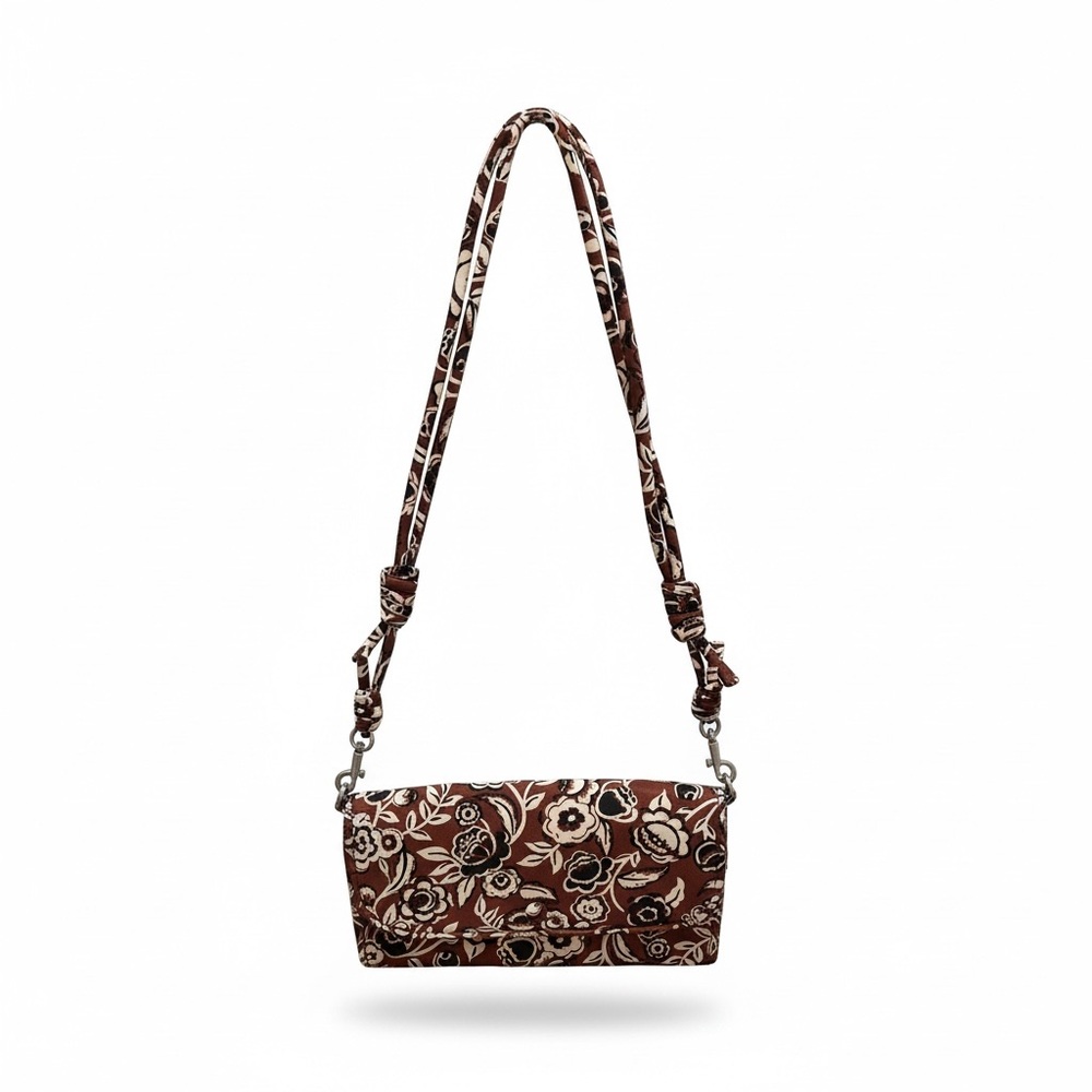 Vera Bradley Brown Floral Crossbody Shoulder Bag